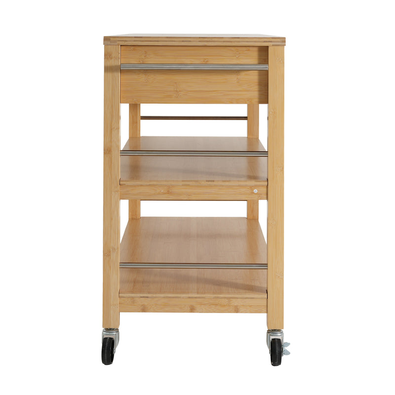 Indoor Multifunctional Bamboo Kitchen Cart by HouseOfZazla