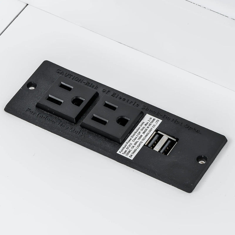 Murphy Bed With Desk, LED Light And USB Charging Station by HouseOfZazla