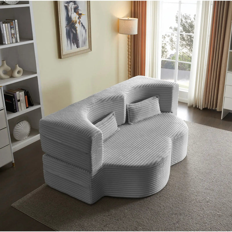 Floor Convertible Sleeper Sofa Bed With 2 Pillows by HouseOfZazla