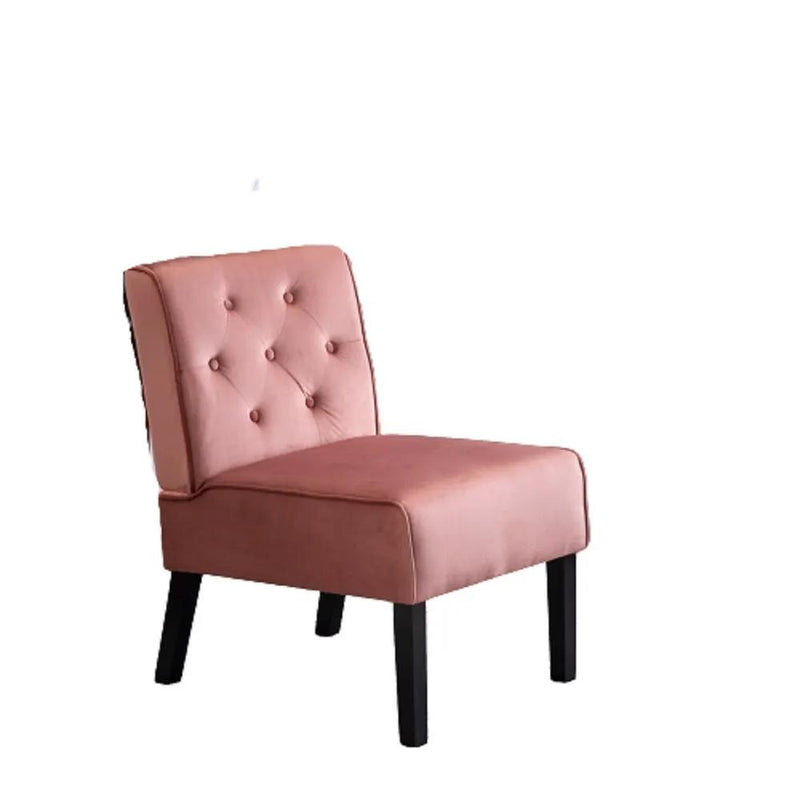 Reese - Living Room Armless Button Tufted Pattern Accent Chair (Set of 2) by HouseOfZazla