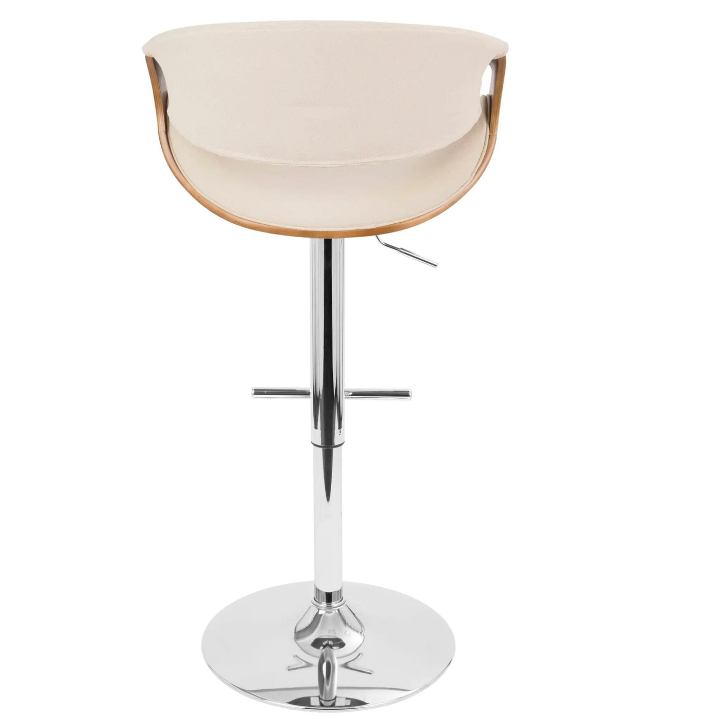Curvo - Mid Century Modern Adjustable Barstool With Swivel With Straight T Footrest by Unique Piece Furniture