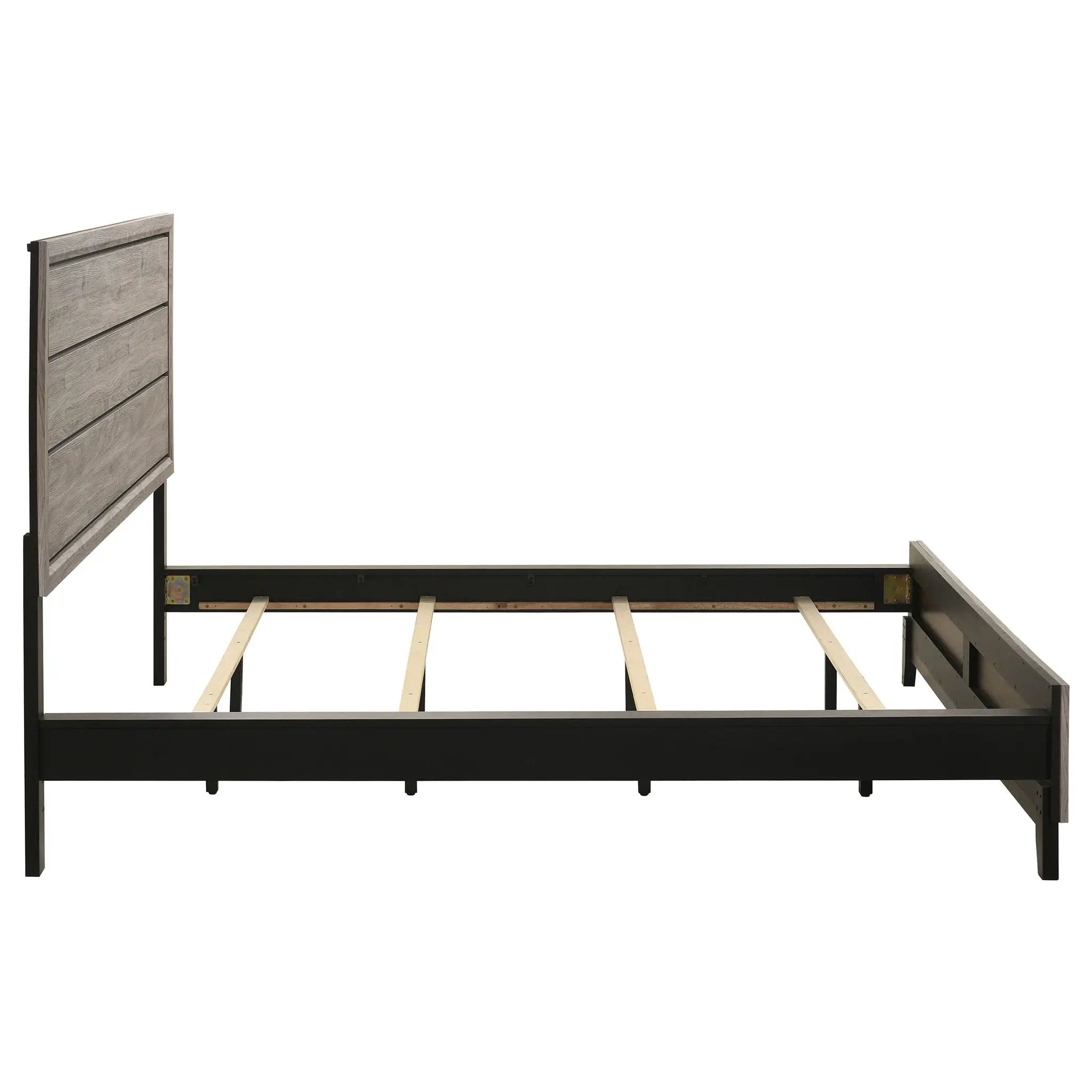 Valen Wood California King Panel Bed Light Taupe by Unique Piece Furniture