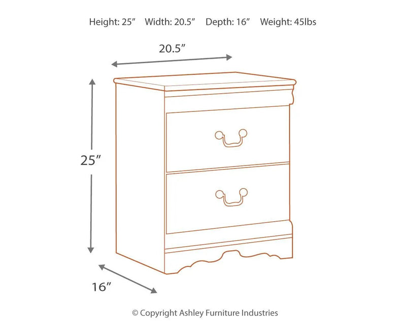 Anarasia - Two Drawer Night Stand - White by Unique Piece Furniture
