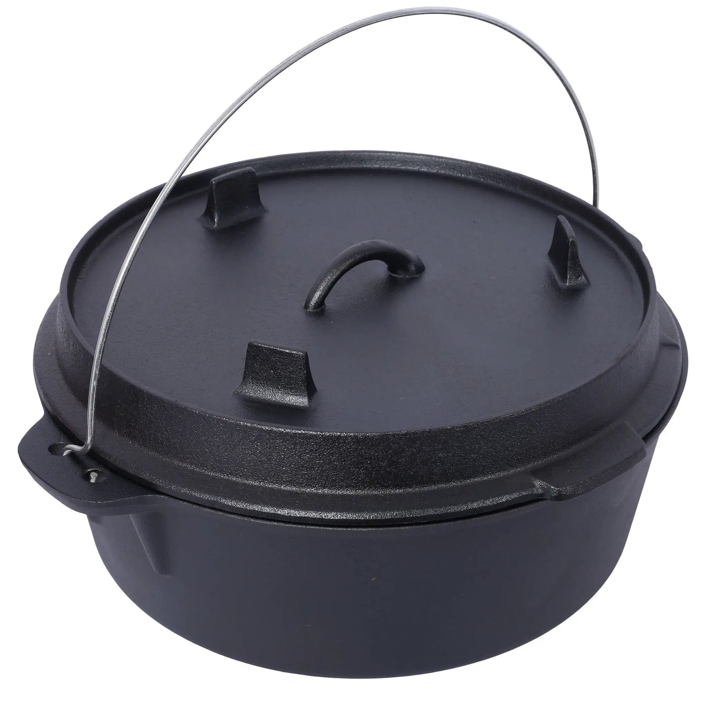 Pre-Seasoned Cast Dutch Oven with Skillet Lid and Pot Rack by HouseOfZazla