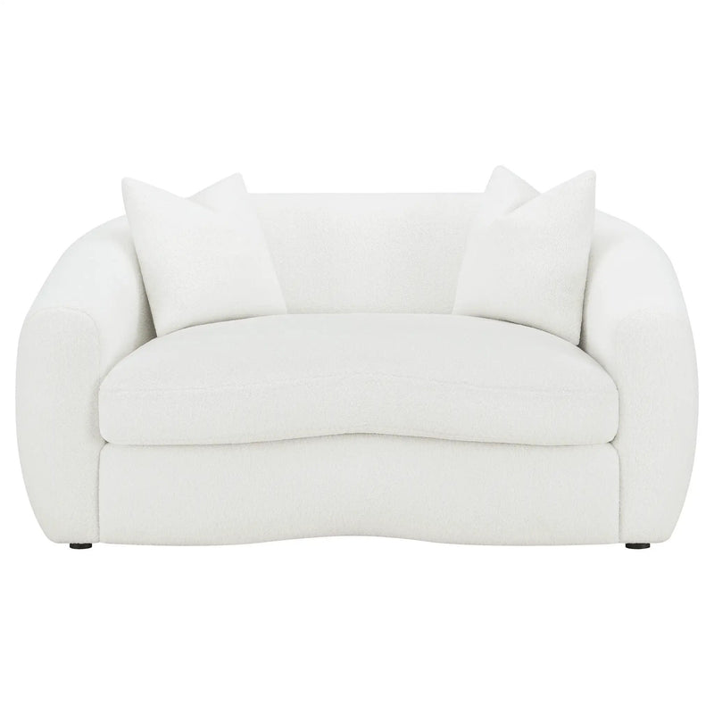 Isabella 3-piece Faux Sheepskin Upholstered Sofa Set Natural by Unique Piece Furniture