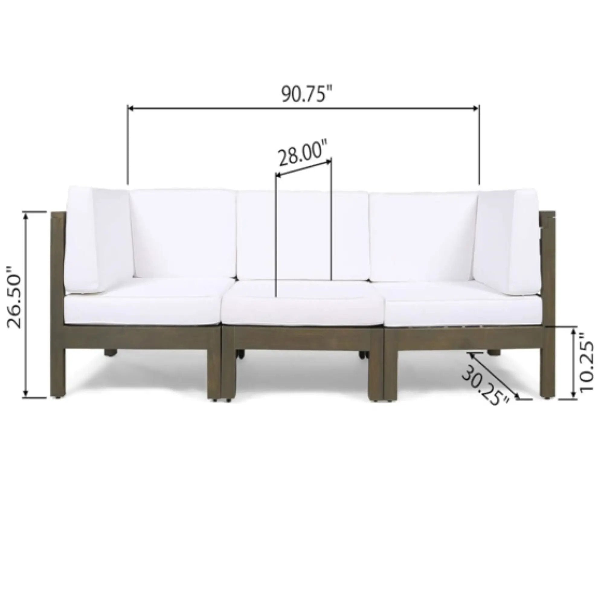 Oana - 3 Piece Sofa Set With Water Resistant Cushions by HouseOfZazla