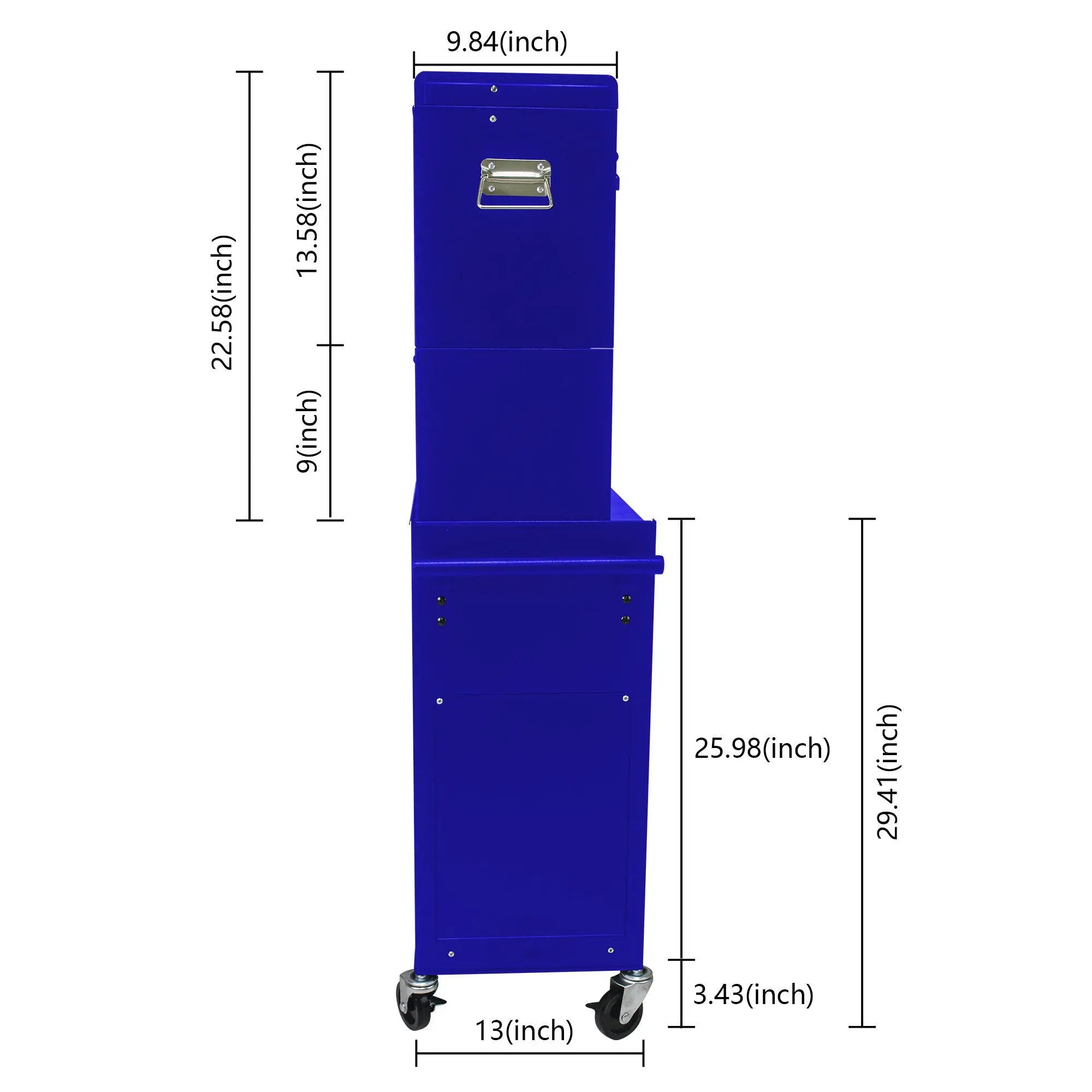 6 Drawer Lockable Tool Cabinet On Wheels With Detachable Toolbox by HouseOfZazla