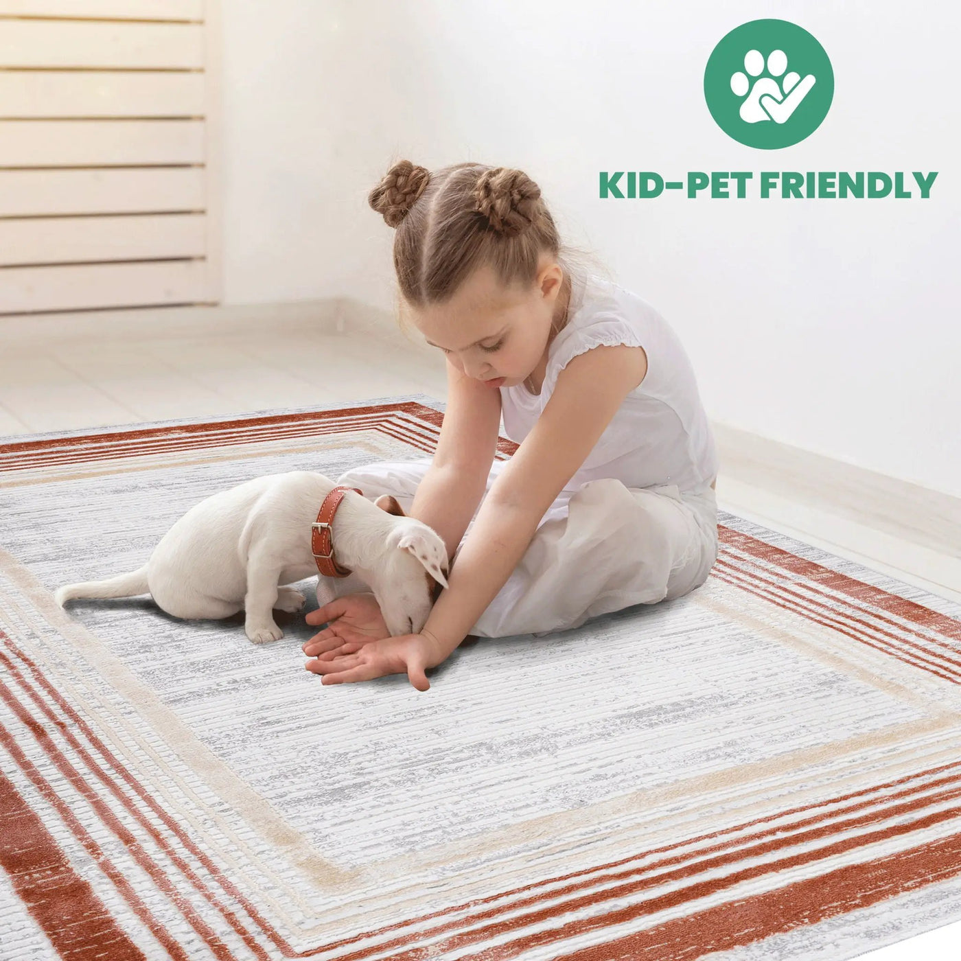 Marfi - Bordered Area Rug by HouseOfZazla