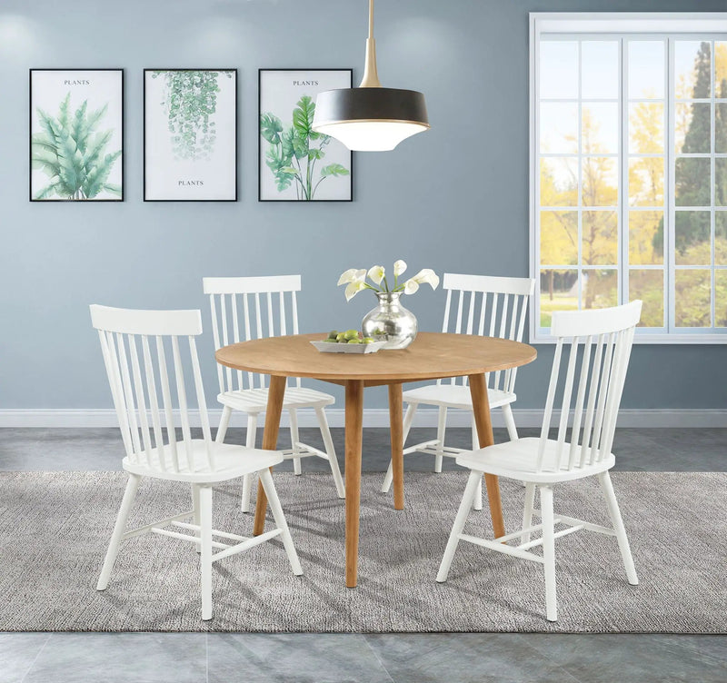 Andrews 48-inch Round Wood Dining Room Table Light Ash by Unique Piece Furniture