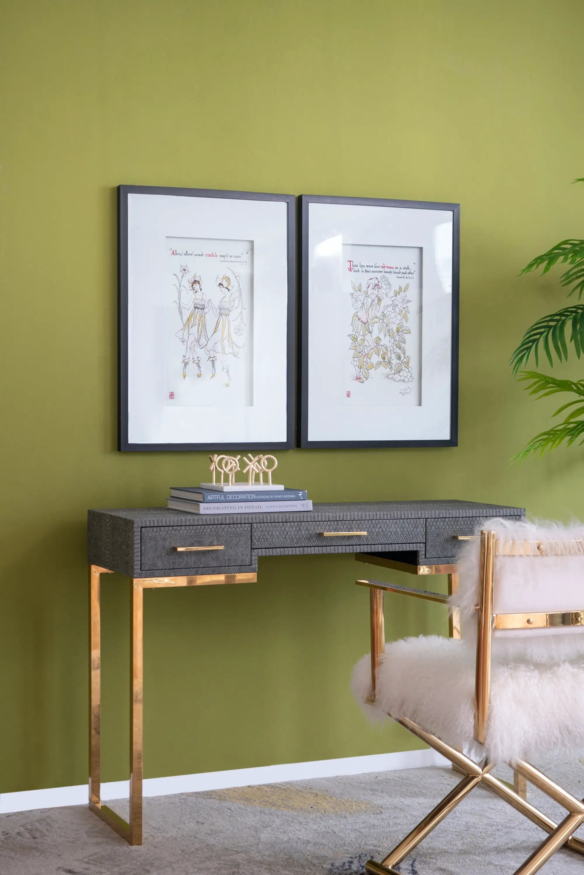 Set of 2 Wall Arts with Black Frames by HouseOfZazla