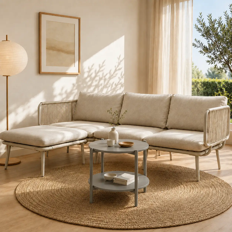 Metal Round Side Table - 2-Tier Outdoor End Table by HouseOfZazla