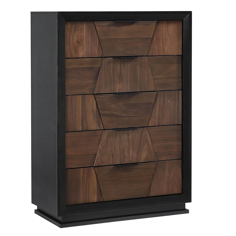 Houston - 5 Drawer Chest - Walnut by HouseOfZazla