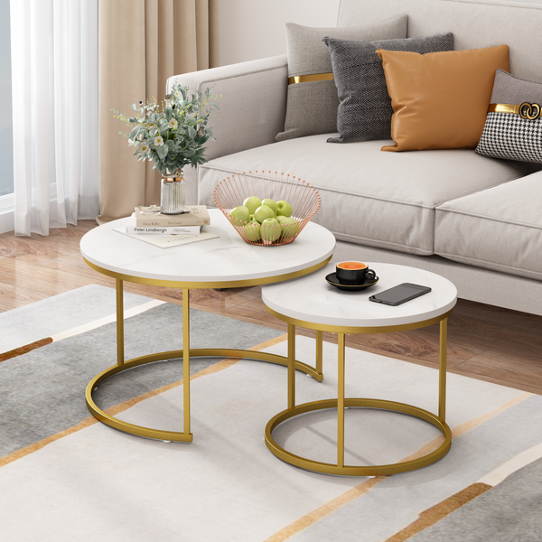 27.6in Nesting Coffee Table Set of 2