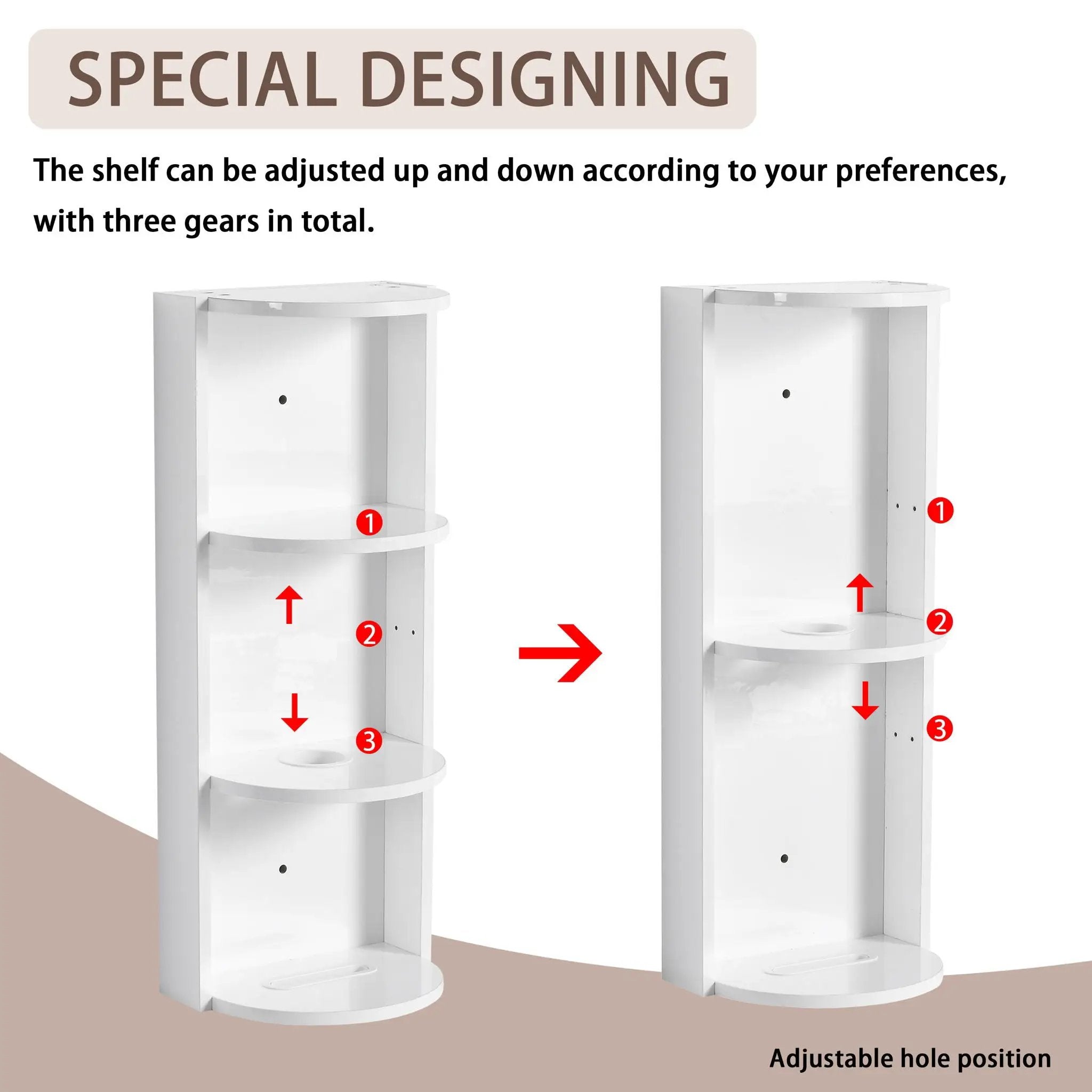 Bathroom Wall Mounted Storage Rack With Floating Design by HouseOfZazla