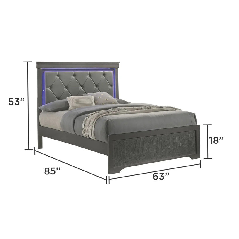 Blaze - Modern Bedroom Set With LED Headboard by HouseOfZazla