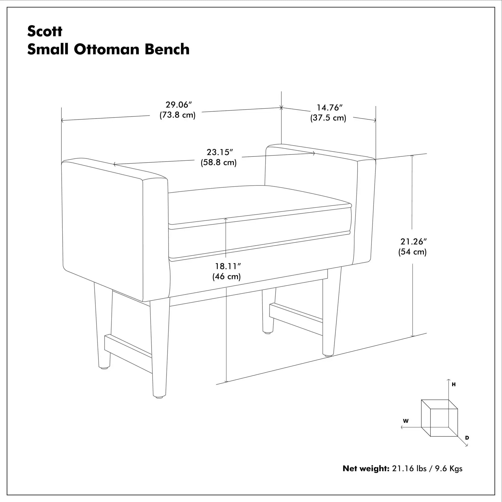 Scott - Upholstered Ottoman Bench by HouseOfZazla