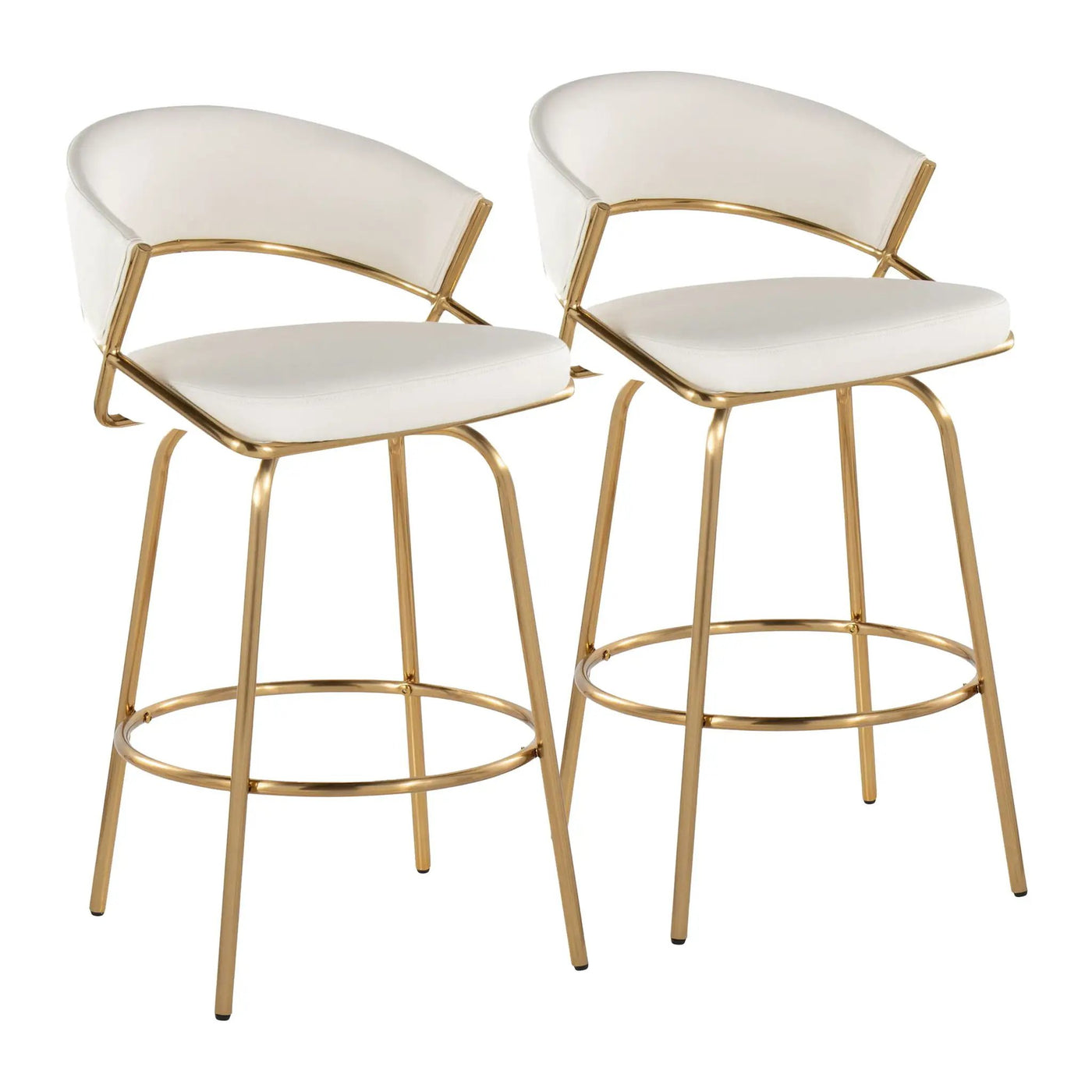 Jie - Glam Fixed Height Counter Stool (Set of 2) by HouseOfZazla