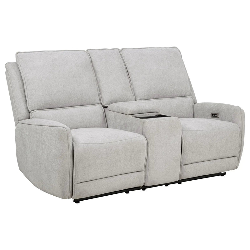 Sylmar 3-piece Chenille Power Reclining Sofa Set Dove Grey by Unique Piece Furniture