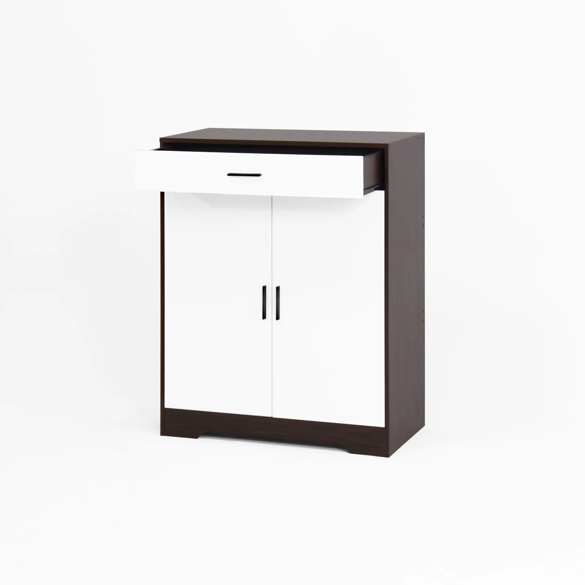 Freestanding Wooden Shoe Cabinet, 4 Tier Organizer With Drawer by HouseOfZazla