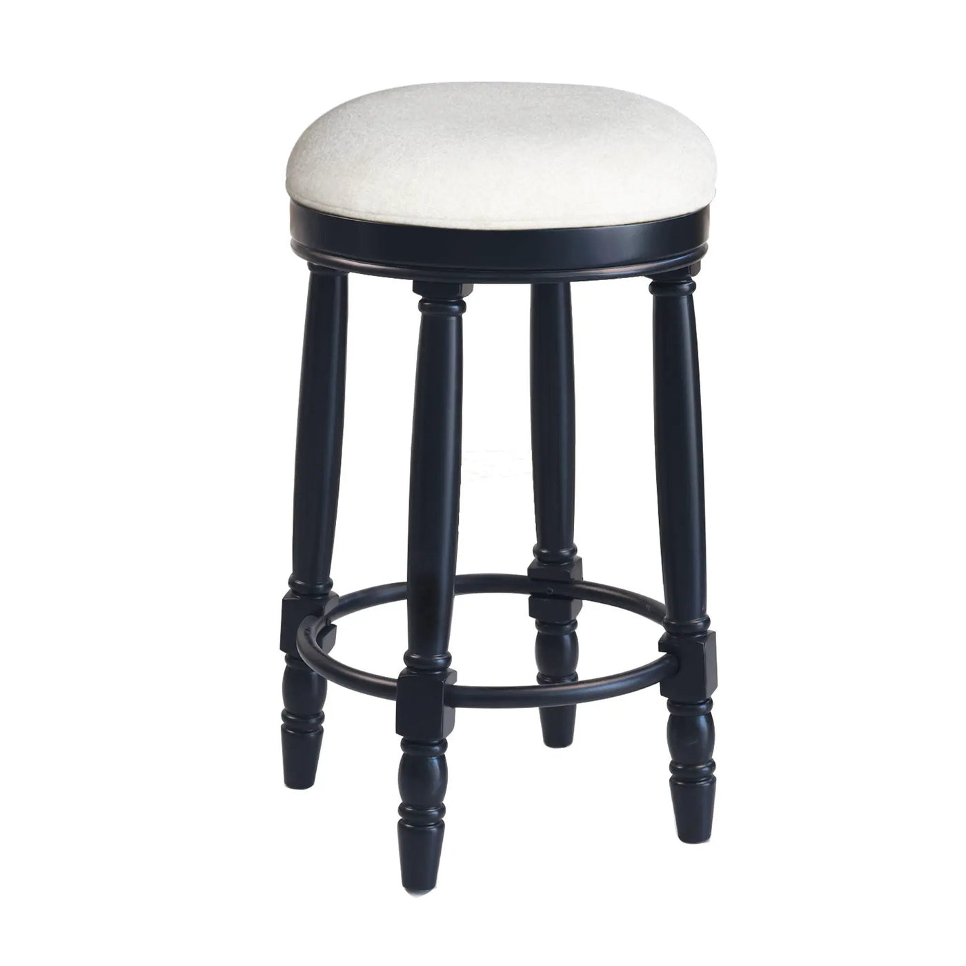 360° Swivel Wooden Barstools With Upholstered Seat, Counter Height (Set of 2) by Unique Piece Furniture