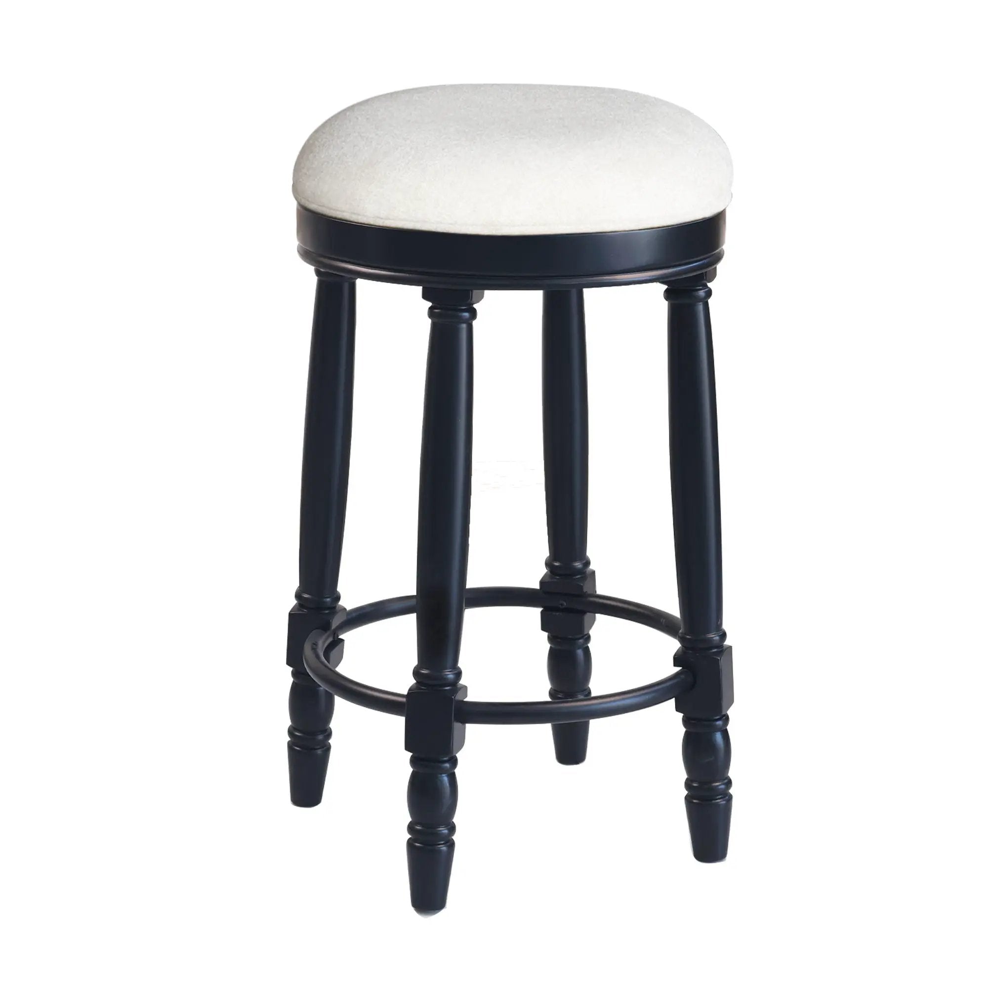 360° Swivel Wooden Barstools With Upholstered Seat, Counter Height (Set of 2) by Unique Piece Furniture
