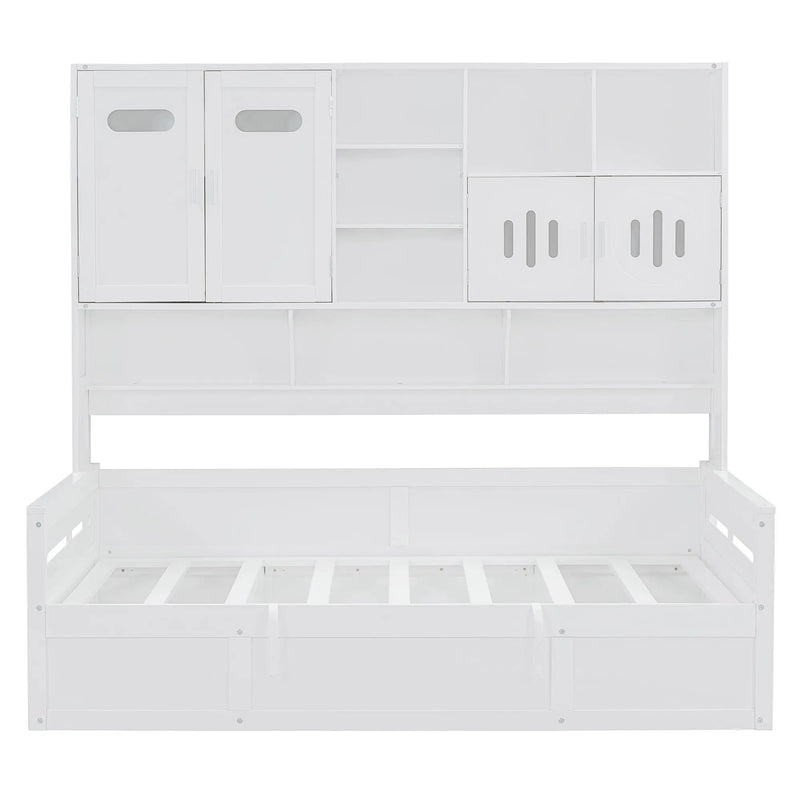 Daybed With All-In-One Cabinet And Shelf by HouseOfZazla