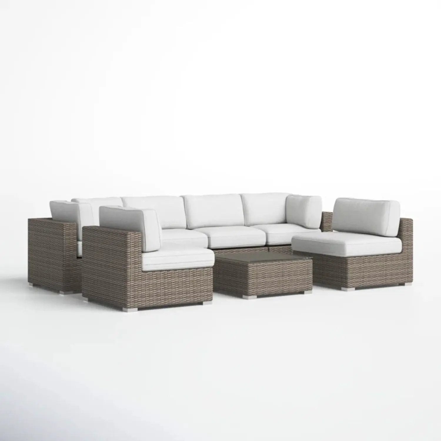 Seating Set With Cushions Handcrafted Wicker Design by Unique Piece Furniture