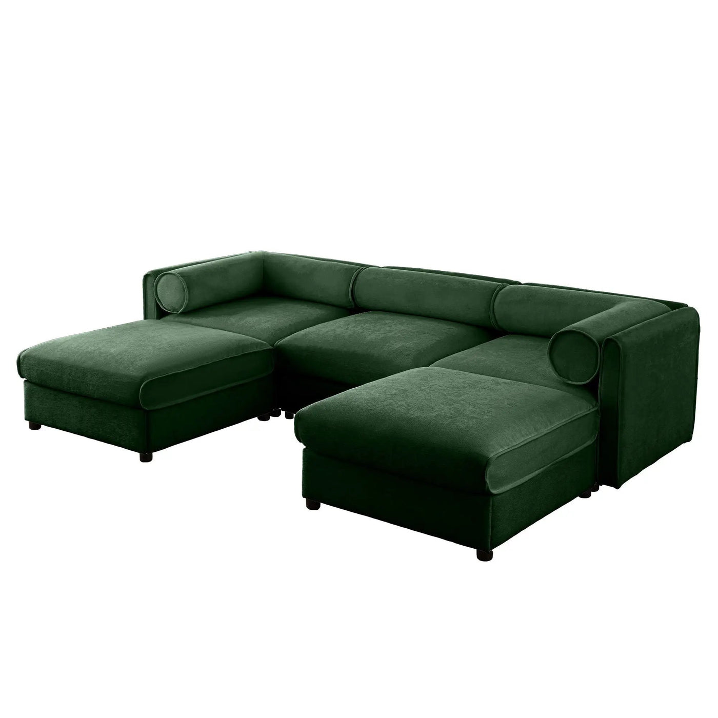 Contemporary Elegant Sofa With Storage And Ottoman by Unique Piece Furniture