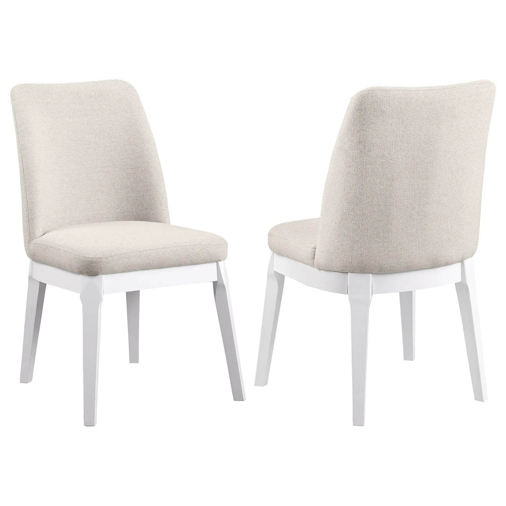 Carissa Upholstered Dining Side Chair Beige (Set of 2) by Unique Piece Furniture