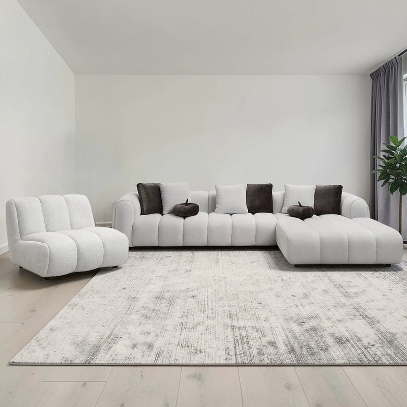 Manilla - Sectional Sofa With Chair - Ivory White by Unique Piece Furniture