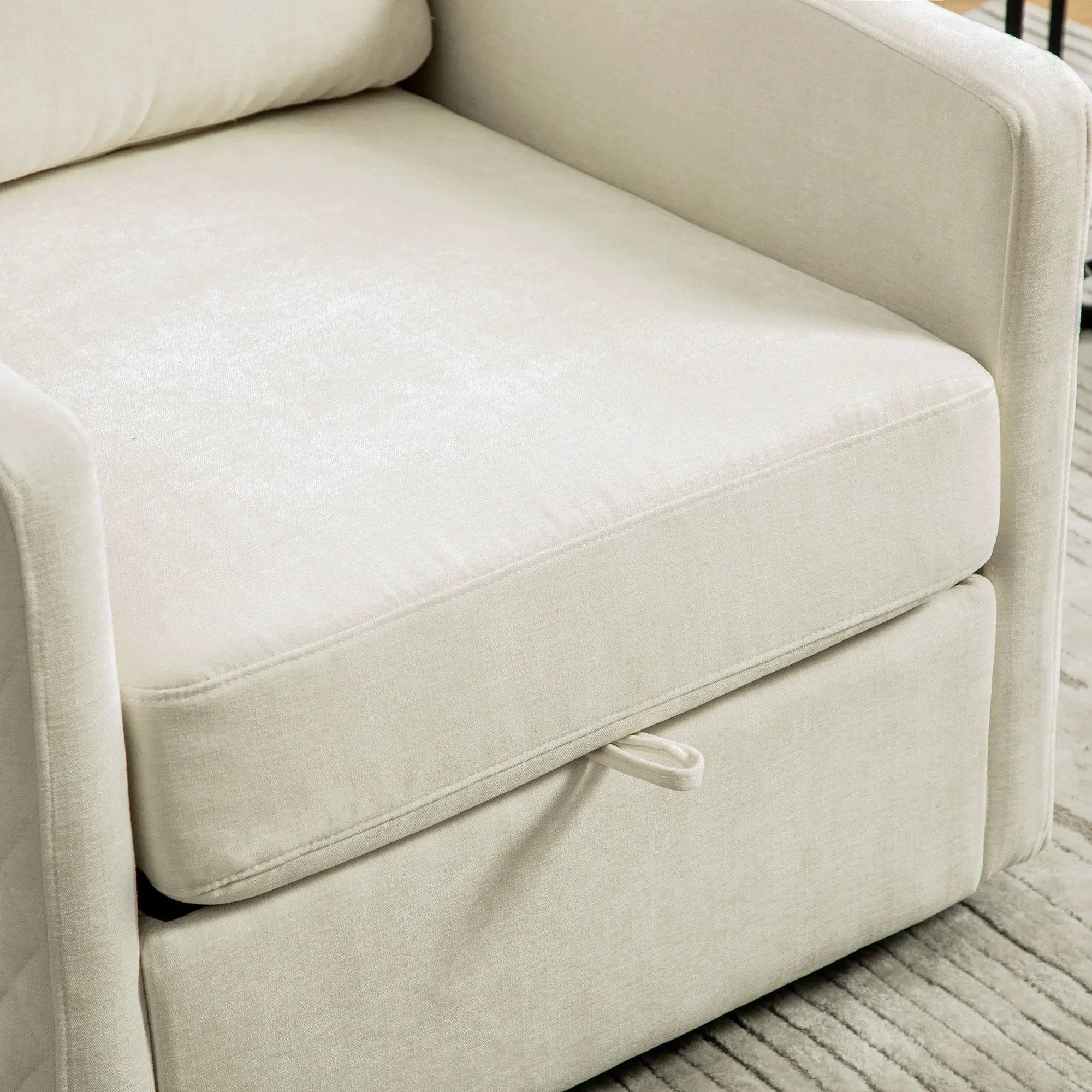 29.5''W Upholstered 360° Swivel Armchair with Hidden Storage by HouseOfZazla
