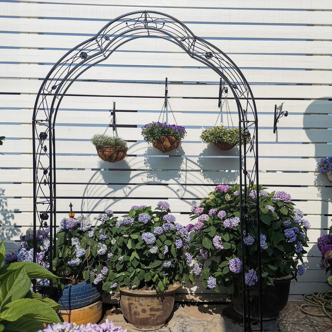 Metal Garden Arch Assemble Freely With 8 Styles Garden Arbor Trellis Climbing Plants Support Rose Arch by Unique Piece Furniture
