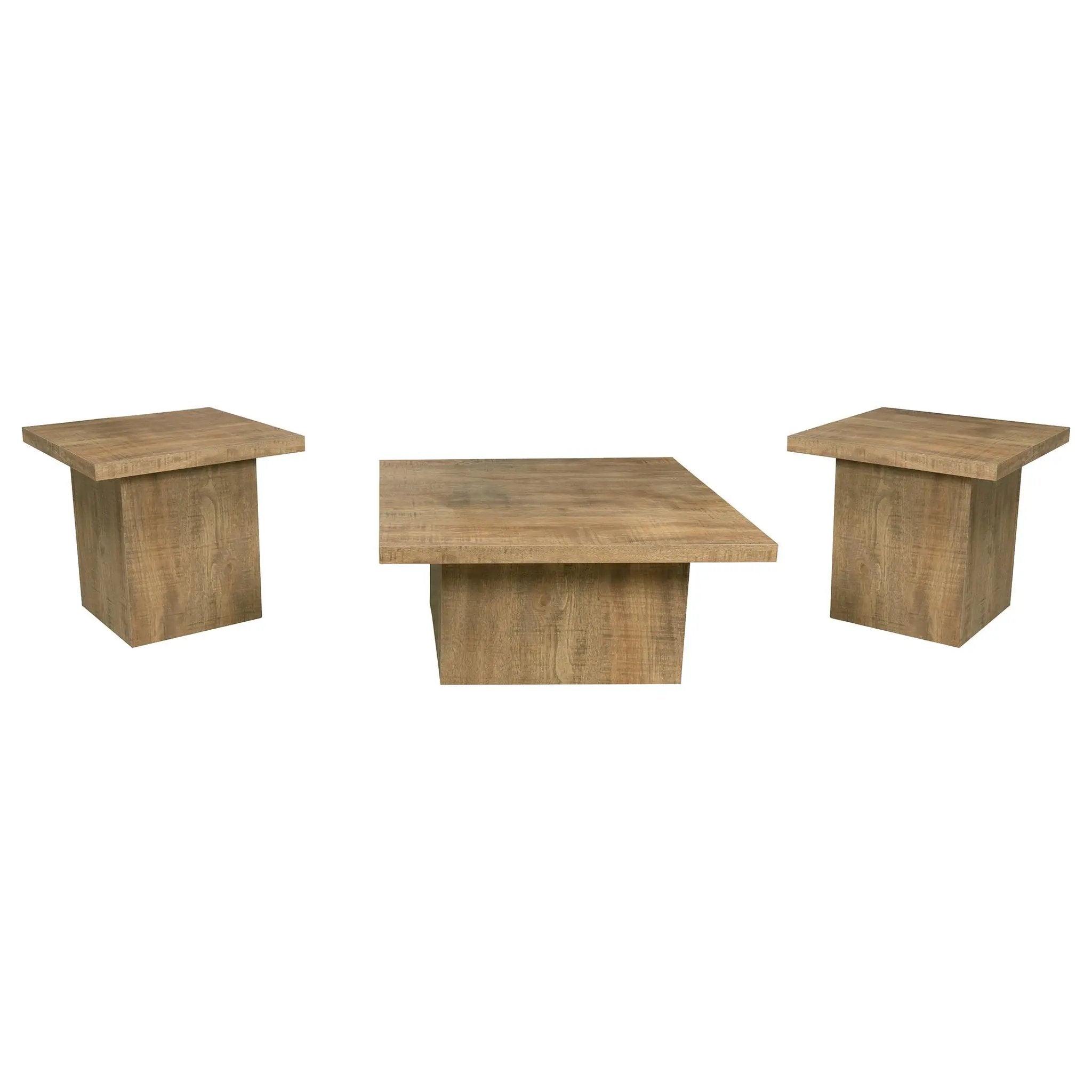 Devar 3-piece Square Coffee and End Table Set Mango by Unique Piece Furniture