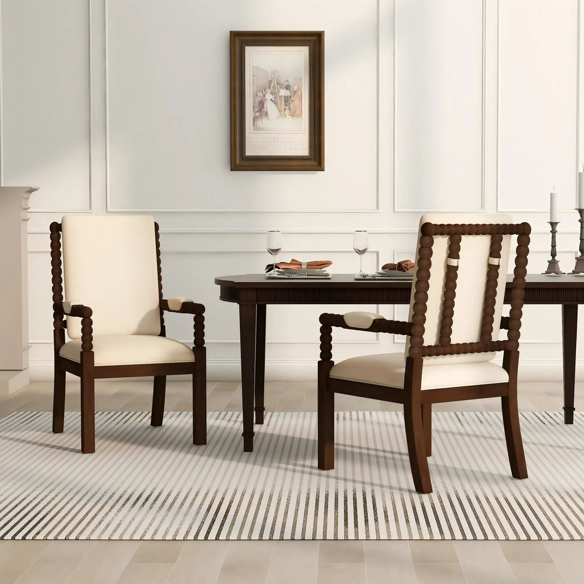 Set of 2 Rubber Wood Dining Chairs by HouseOfZazla