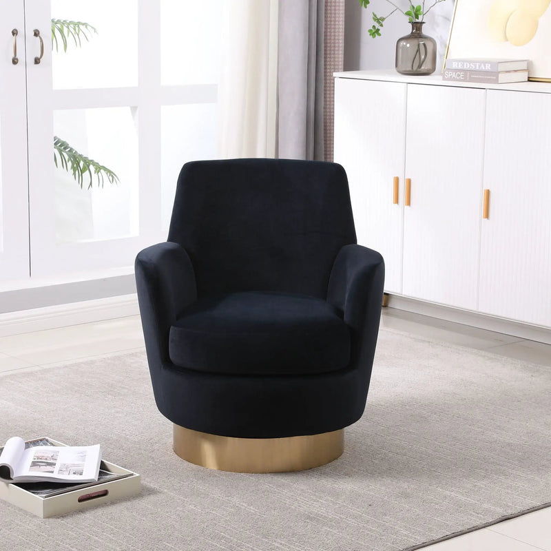 Teddy Swivel Barrel Chair, Swivel Accent Chairs Armchair For Living Room by HouseOfZazla