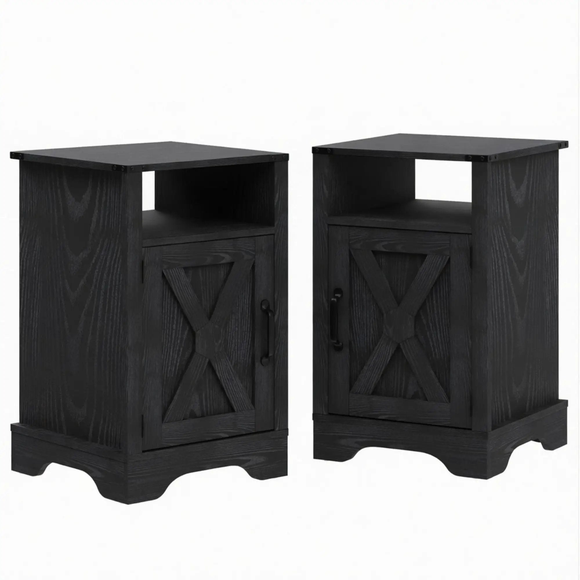 Farmhouse Nightstand, Charging Station & Storage by HouseOfZazla