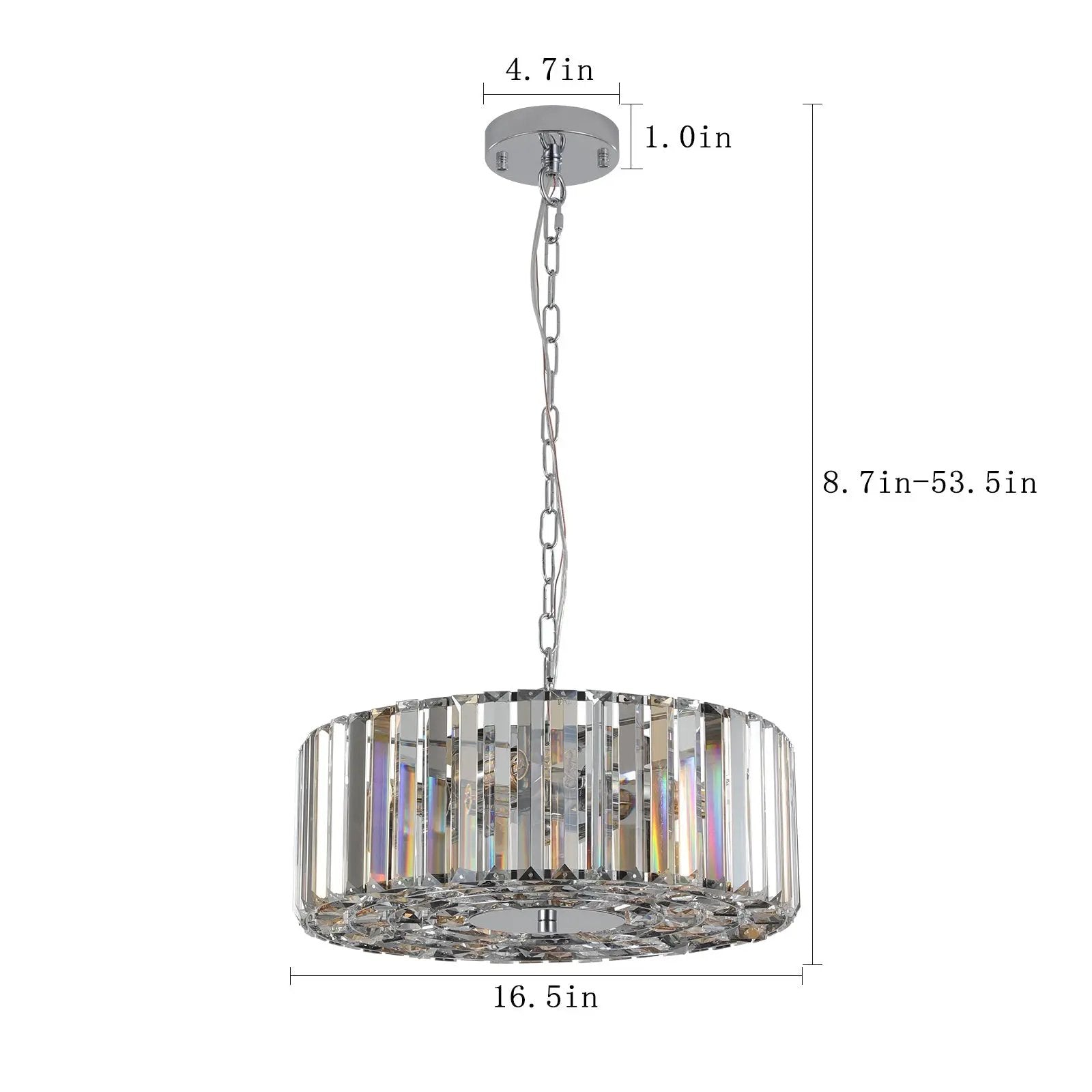 17' Chrome Crystal Pendant Chandelier by HouseOfZazla
