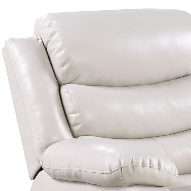 Eilbra - Synthetic Leather Power Motion Recliner - Beige by HouseOfZazla