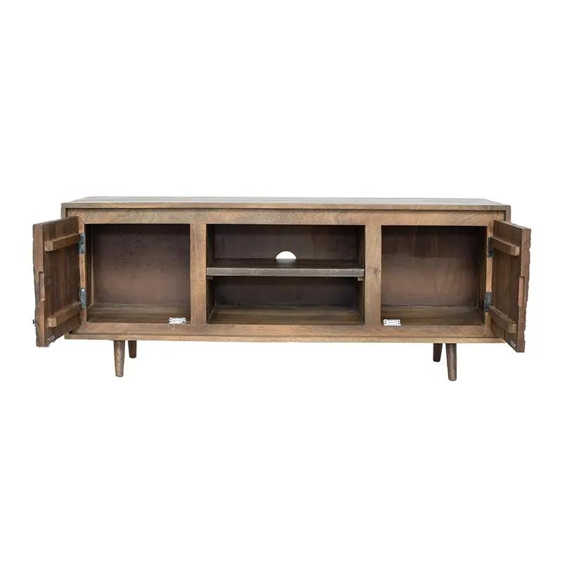 55x16x22.5" TV Cabinet With Recycled Wood 2 Door by HouseOfZazla