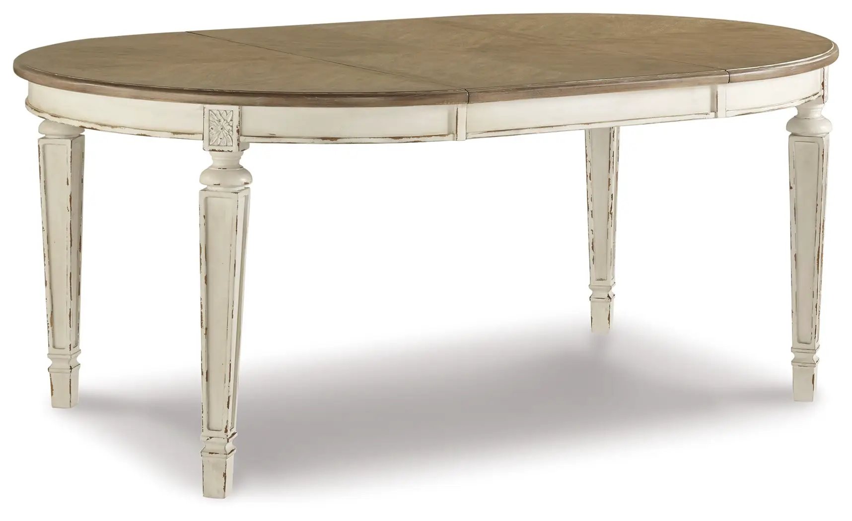 Realyn - Oval Dining Room Extension Table - Chipped White by Unique Piece Furniture