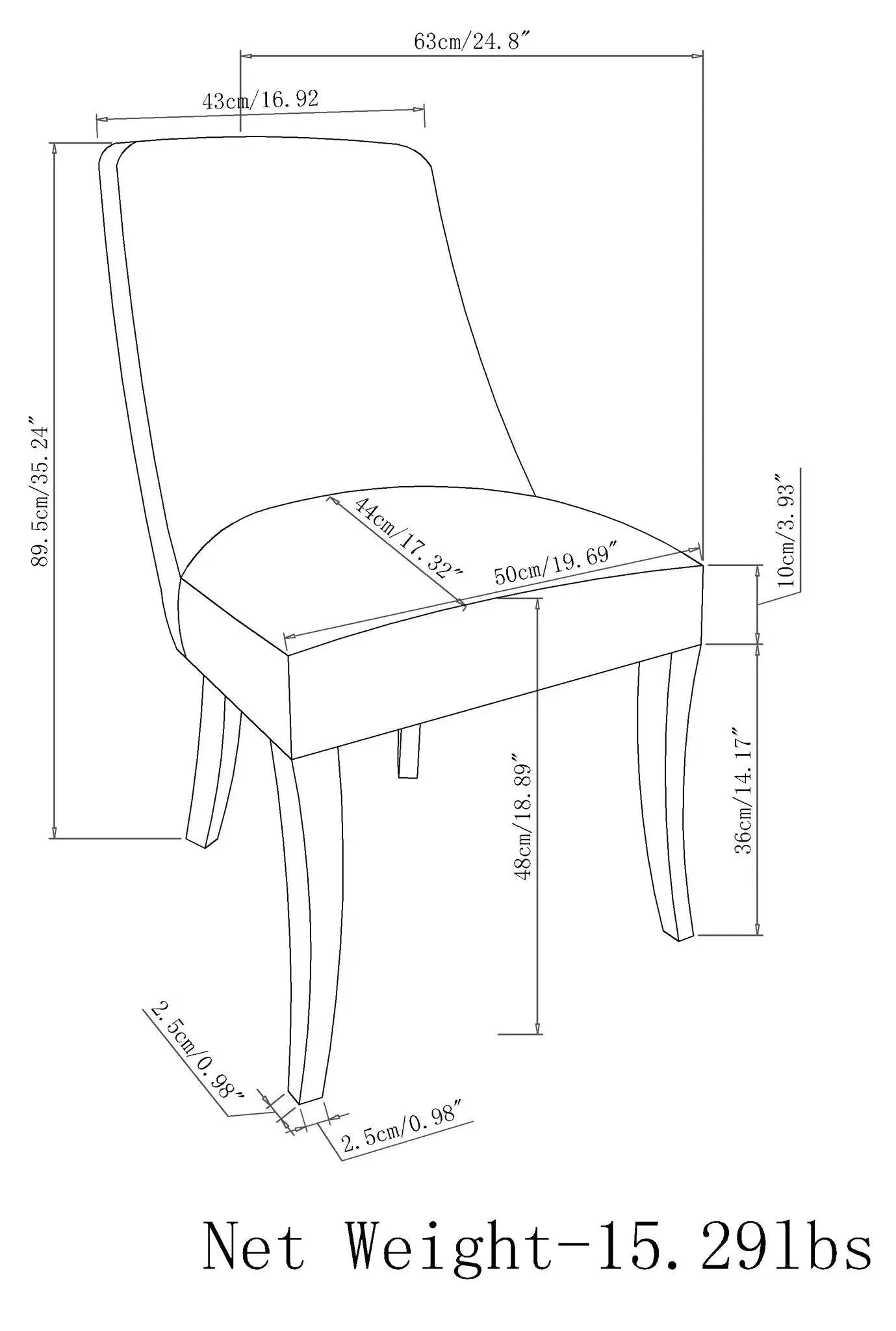 Walden - Deluxe Dining Chair (Set of 2) - Slate Gray by HouseOfZazla