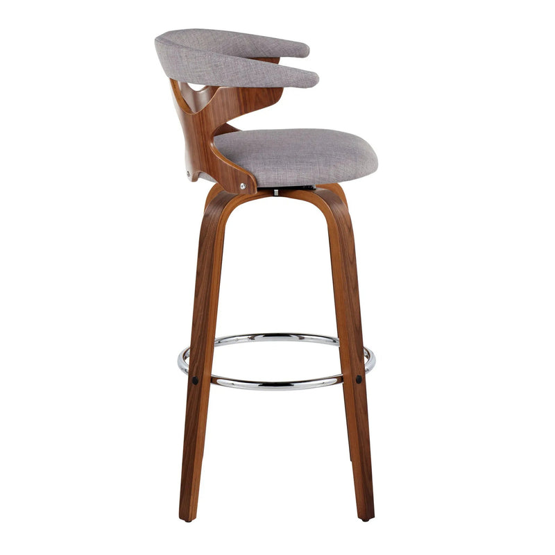 Gardenia - Mid Century Modern Fixed Height Barstool With Swivel With Round Footrest (Set of 2) by Unique Piece Furniture