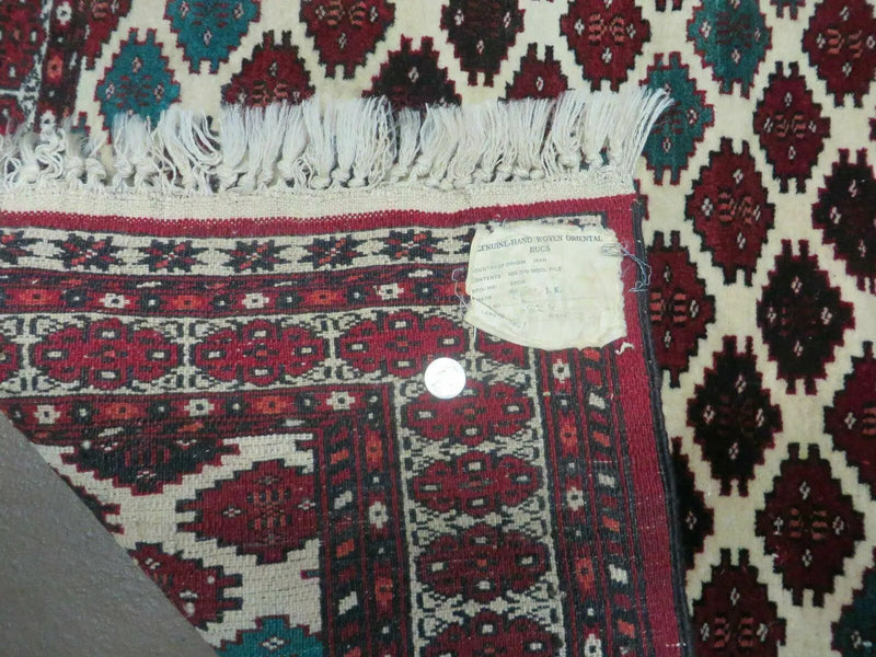 3' X 4' Vintage Handmade Pakistan Bokhara Turkoman Balouch Wool Rug Mat Nice by Jewel Rugs