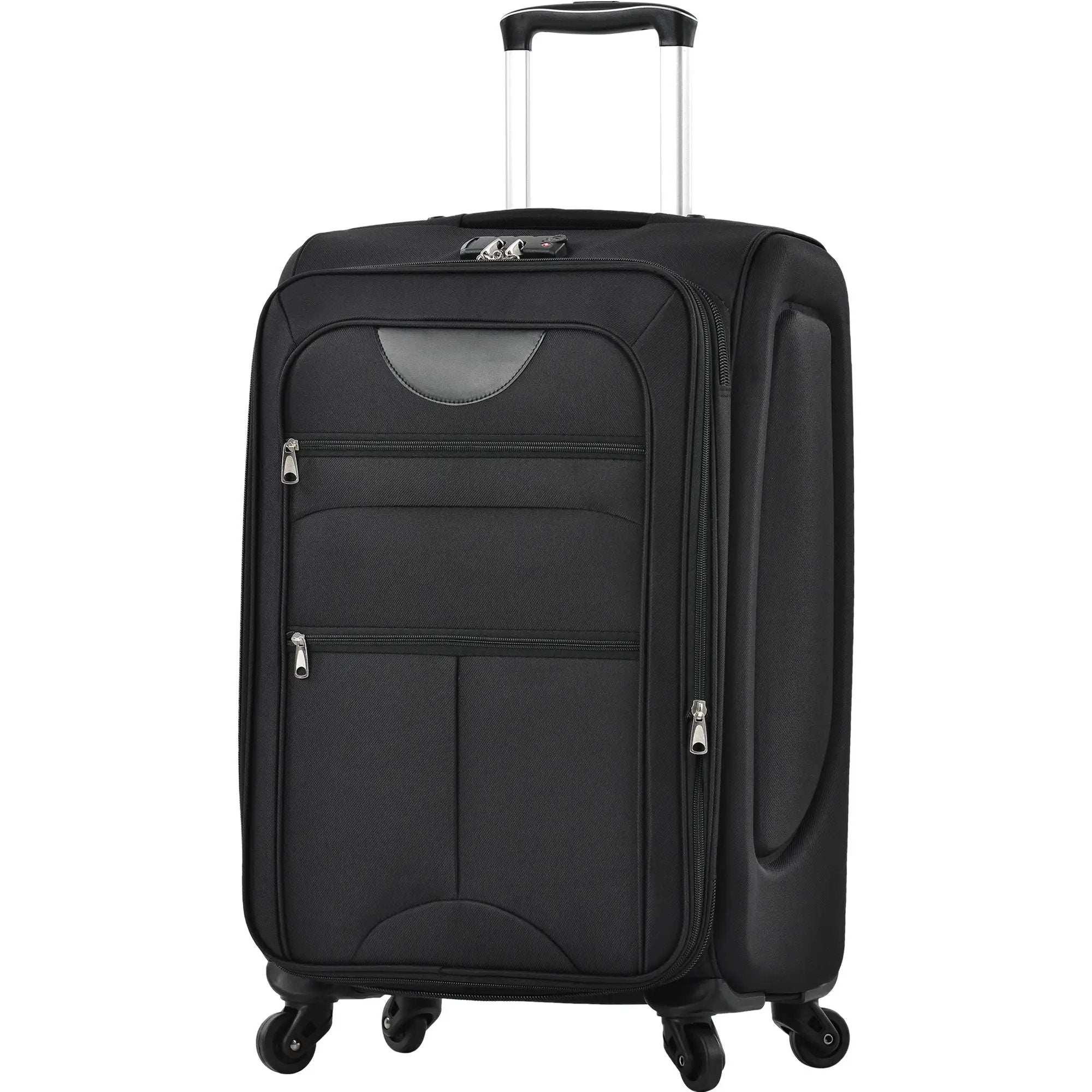 Softside Luggage Expandable 3 Piece Set Suitcase Upright Spinner Softshell Lightweight Luggage Travel Set by HouseOfZazla