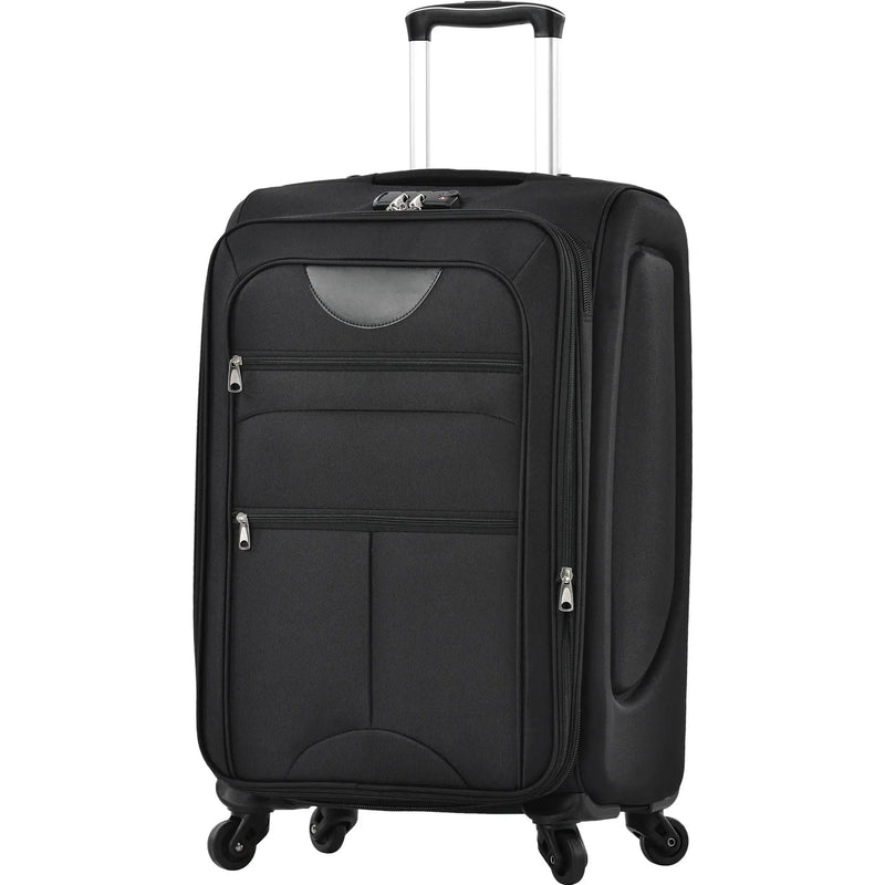 Softside Luggage Expandable 3 Piece Set Suitcase Upright Spinner Softshell Lightweight Luggage Travel Set by HouseOfZazla