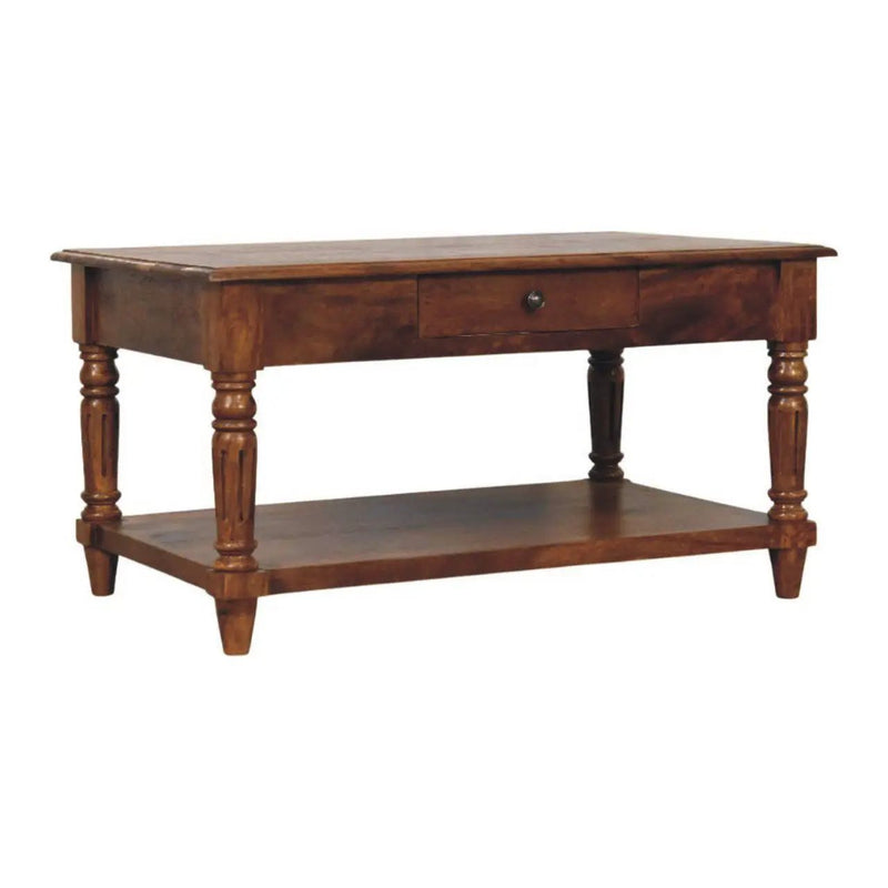 Turned Legs Drawer Table by Unique Piece Furniture