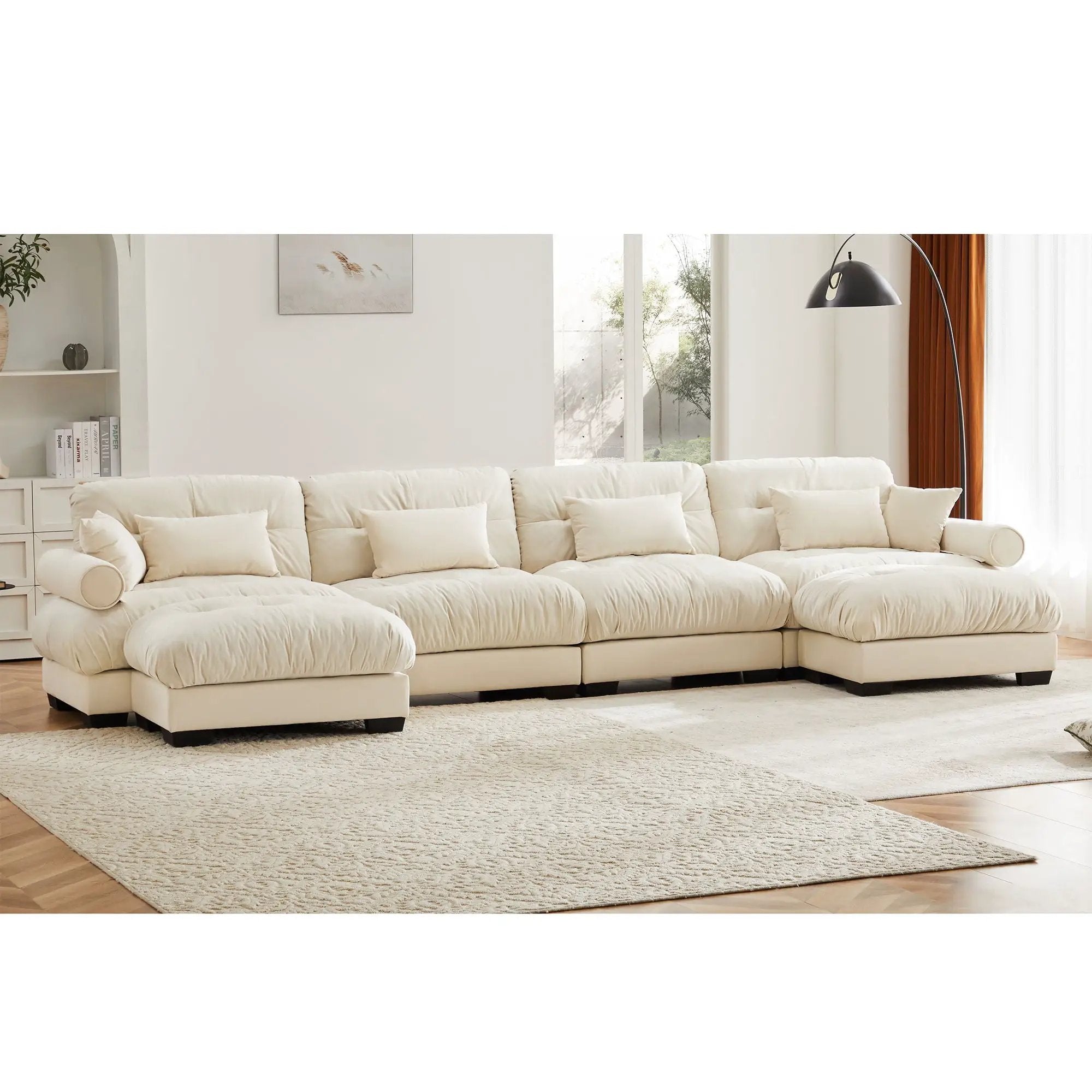 Super Comfort Oversized Modular Sectional Sofa With Movable Ottoman by HouseOfZazla