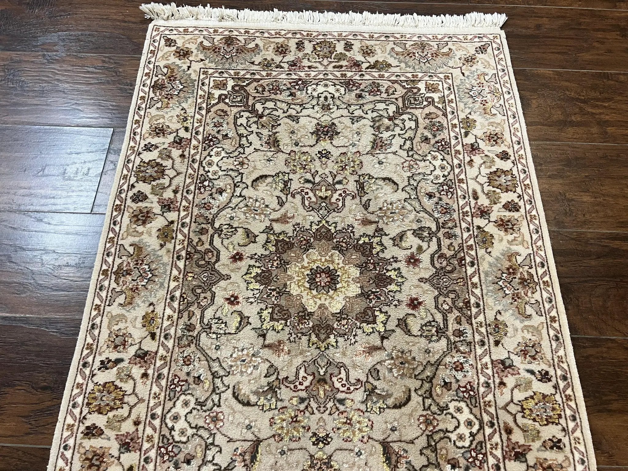 Sino Persian Rug 2.5 x 4, Hand Knotted Oriental Carpet, Small Persian Rug, Floral Medallion, Wool, Vintage by Jewel Rugs