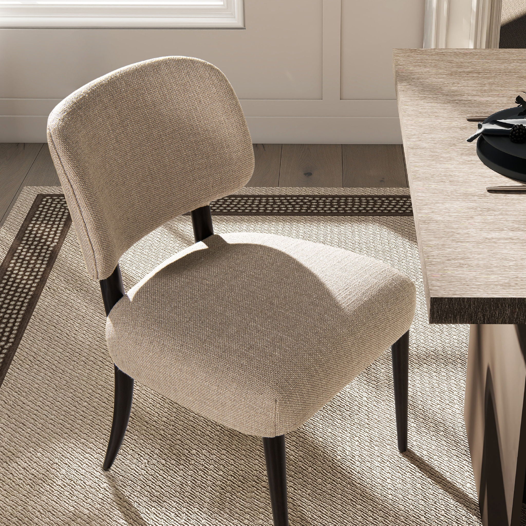 Harriet - Split Back Upholstered Dining Side Chair (Set of 2) - Merino Gray by HouseOfZazla