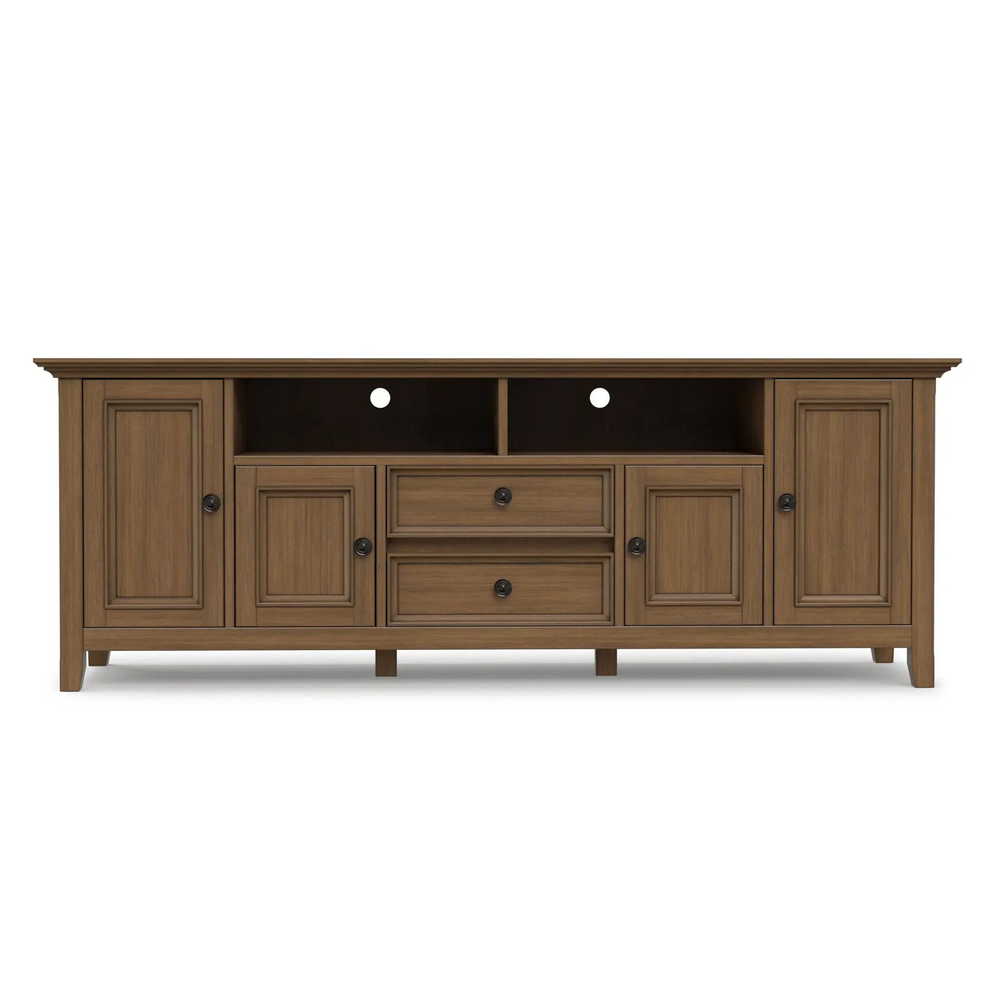 Amherst - Wide TV Media Stand - Rustic Natural Aged Brown by Unique Piece Furniture